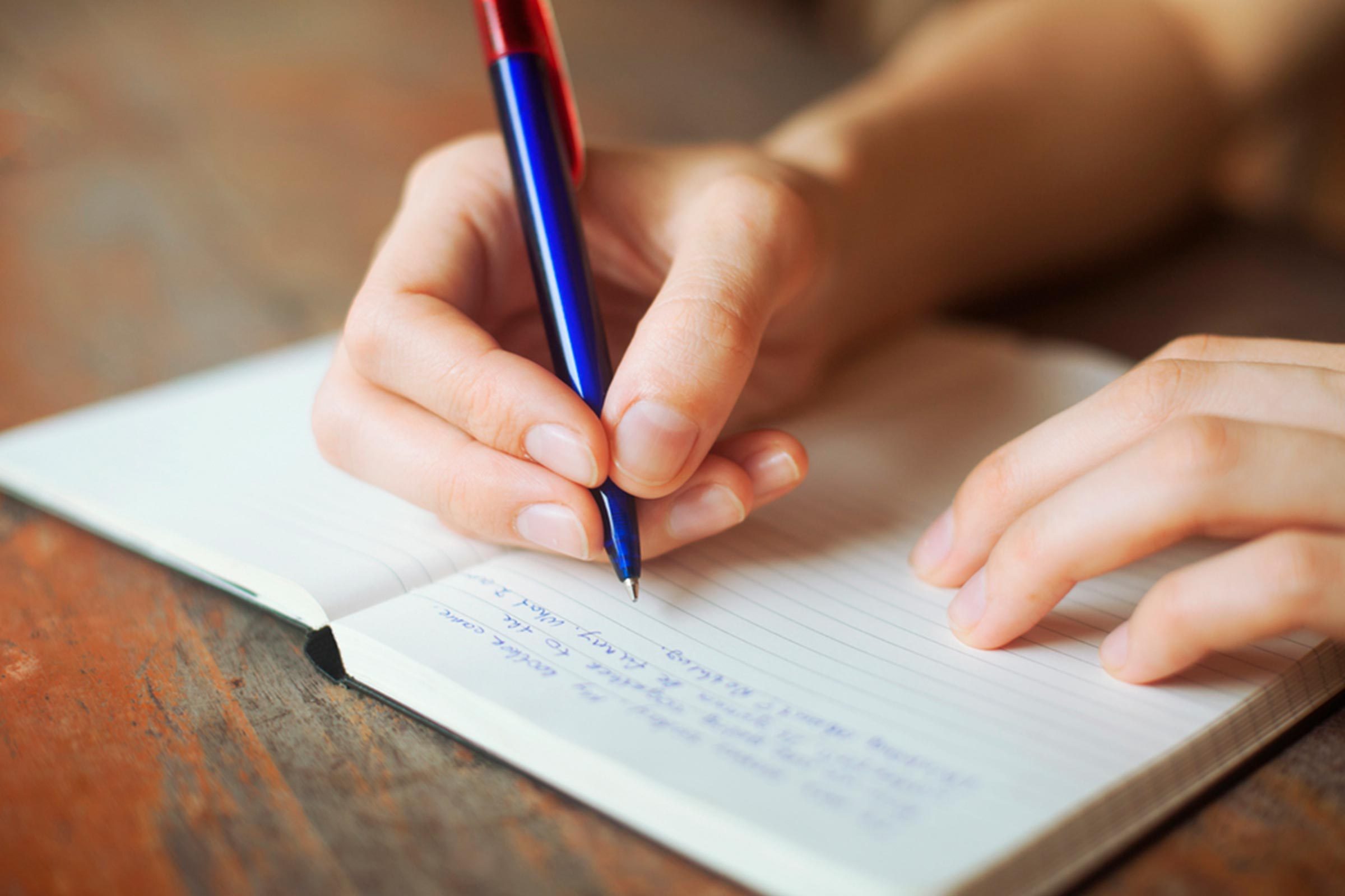 Writing in journal