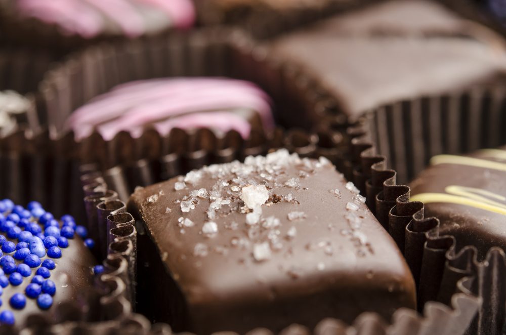 Salted Caramel Chocolate Truffle Close-Up