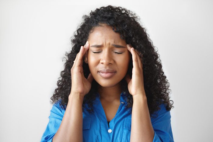 woman headache