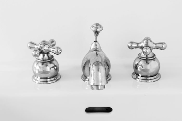 Two handle sink faucet.