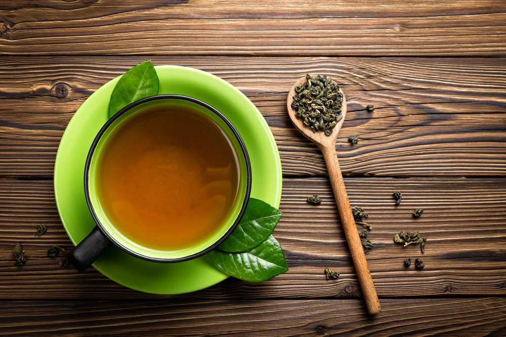 green tea in cup