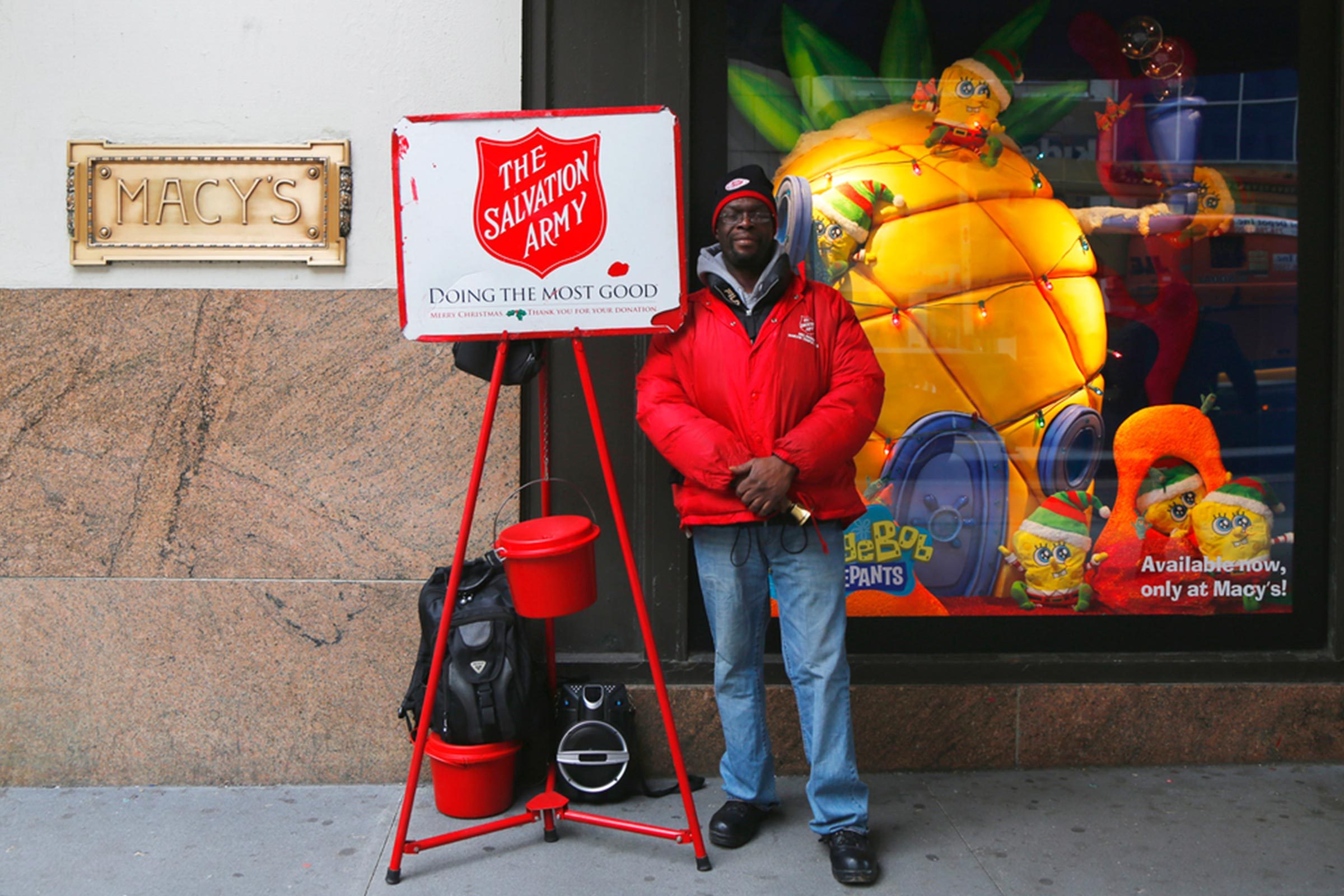 Salvation army red bucket
