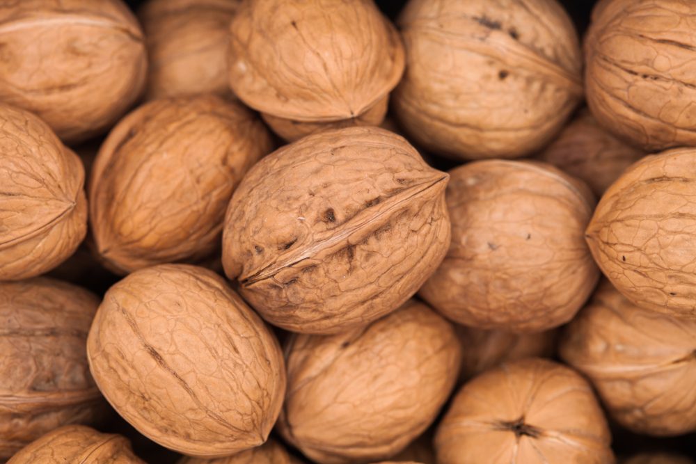 Walnuts background texture 
