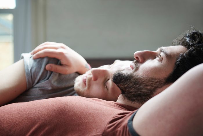 couple lying in bed together