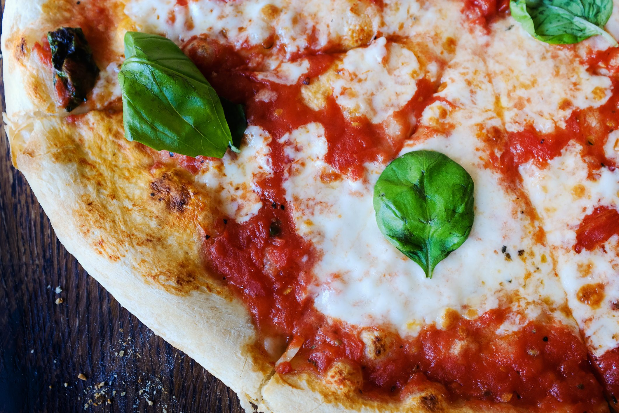 close up of pizza