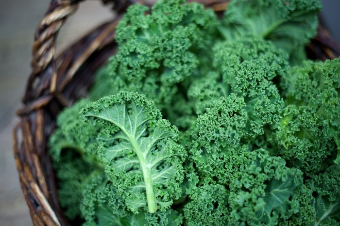 kale in basket