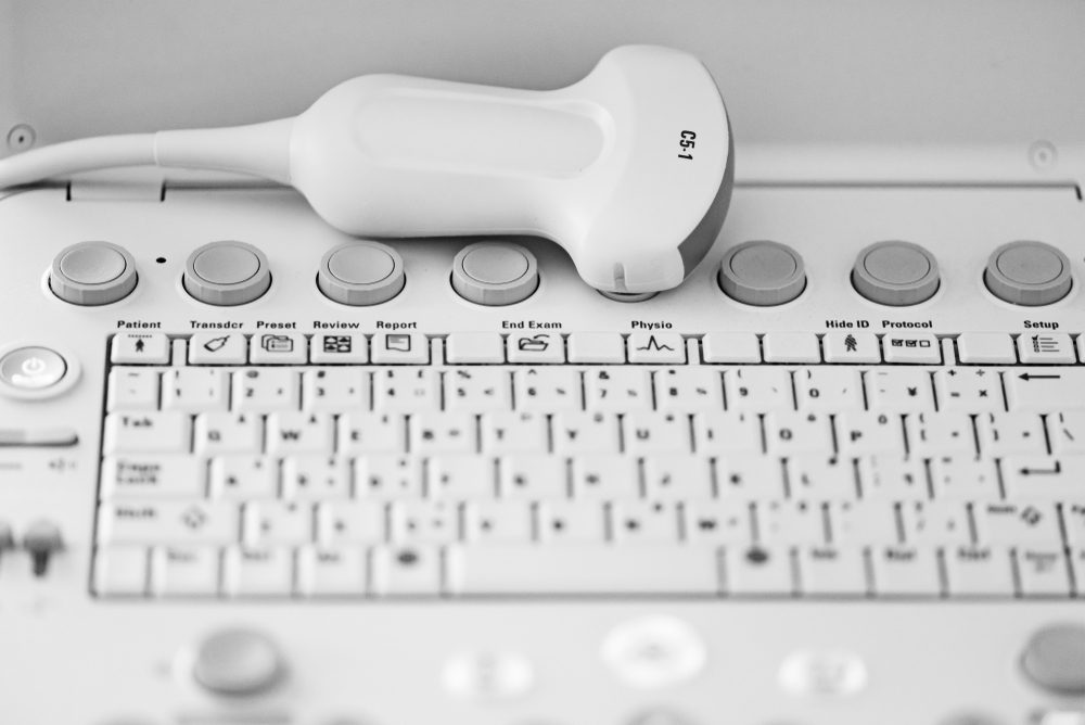Modern ultrasound machine with sensors
