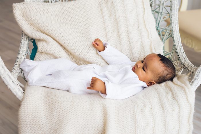 Adorable little african american baby boy smiling - Black people