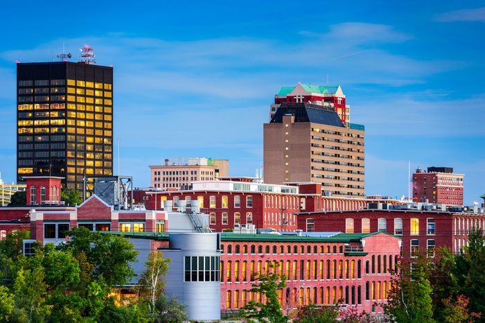Manchester, New Hampshire, USA skyline.