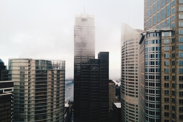 view of city buildings