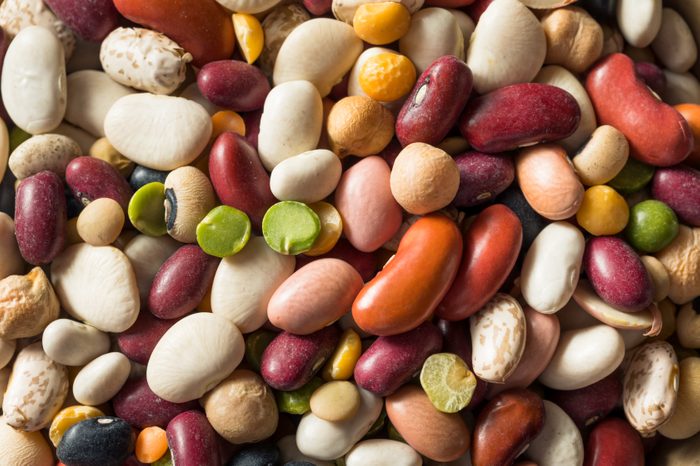 Dry Organic Assorted Bean Mixture in a Bowl