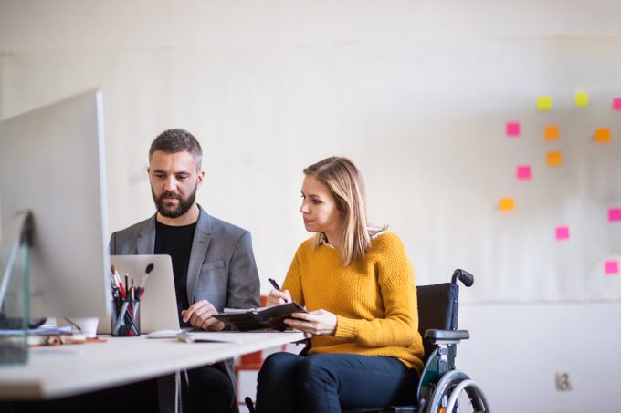 disability disabled wheelchair woman work