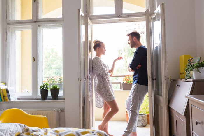 couple arguing at home