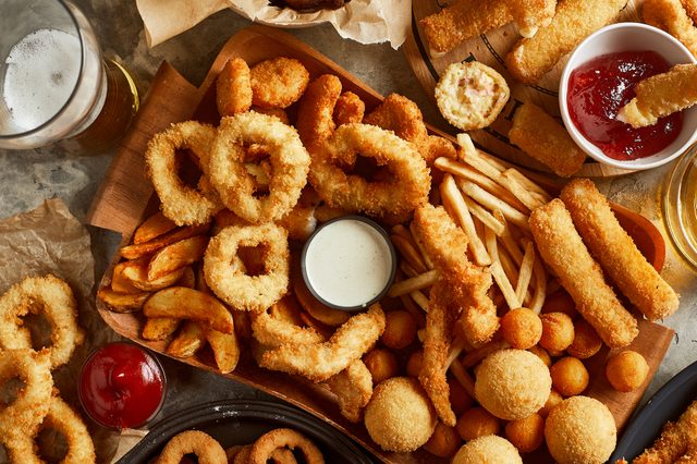 fried foods overhead