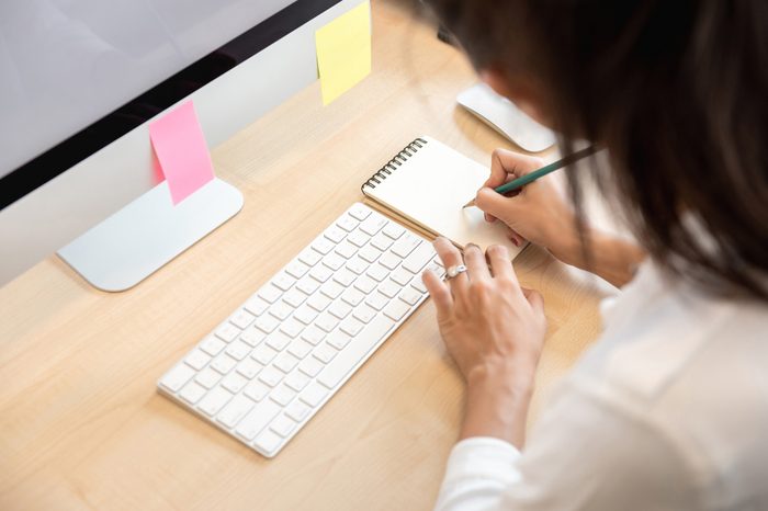 woman working