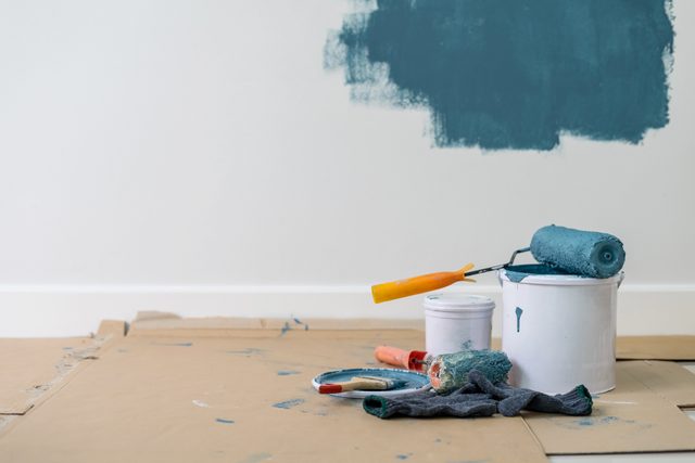painting walls in house