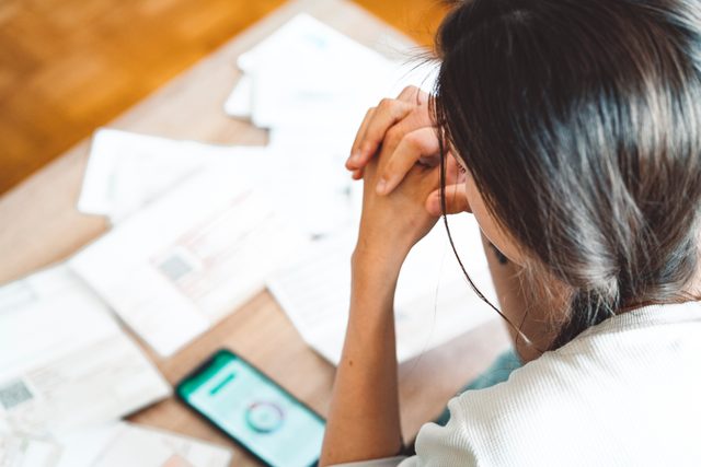 woman under stress