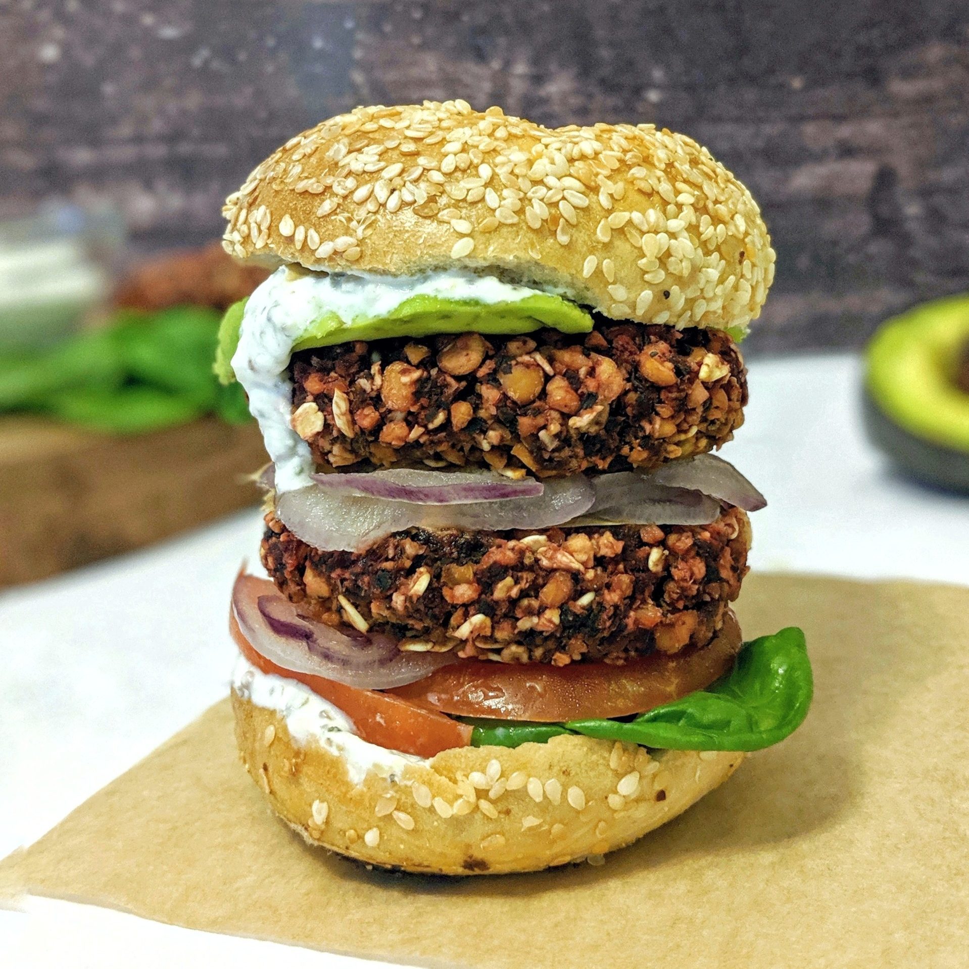lentil veggie burger