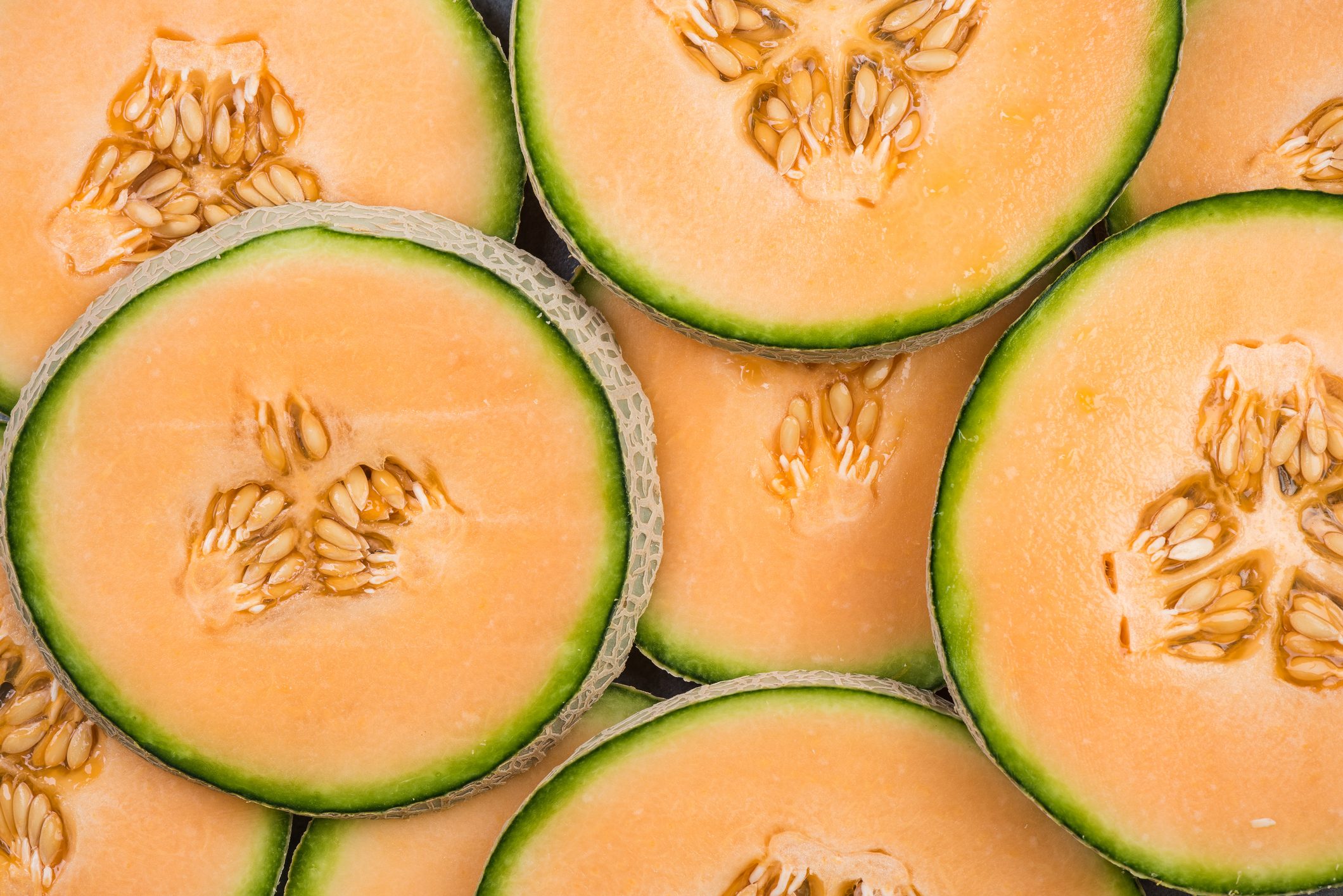full frame cantaloupe