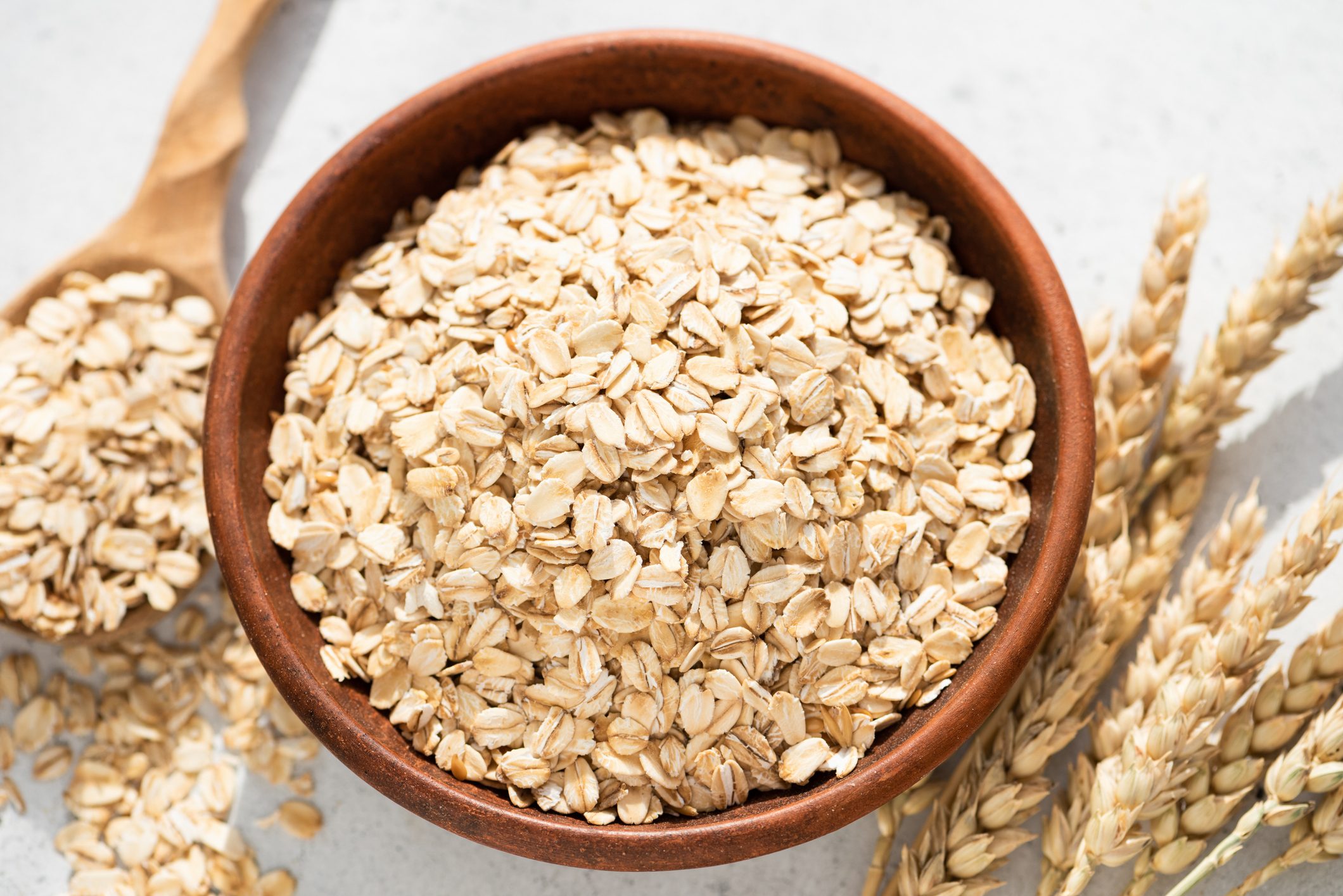 overhead shot of oats