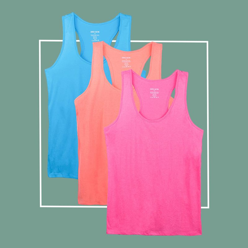 Caramel Cantina 3-Pack Cotton Racerback Tank Top
