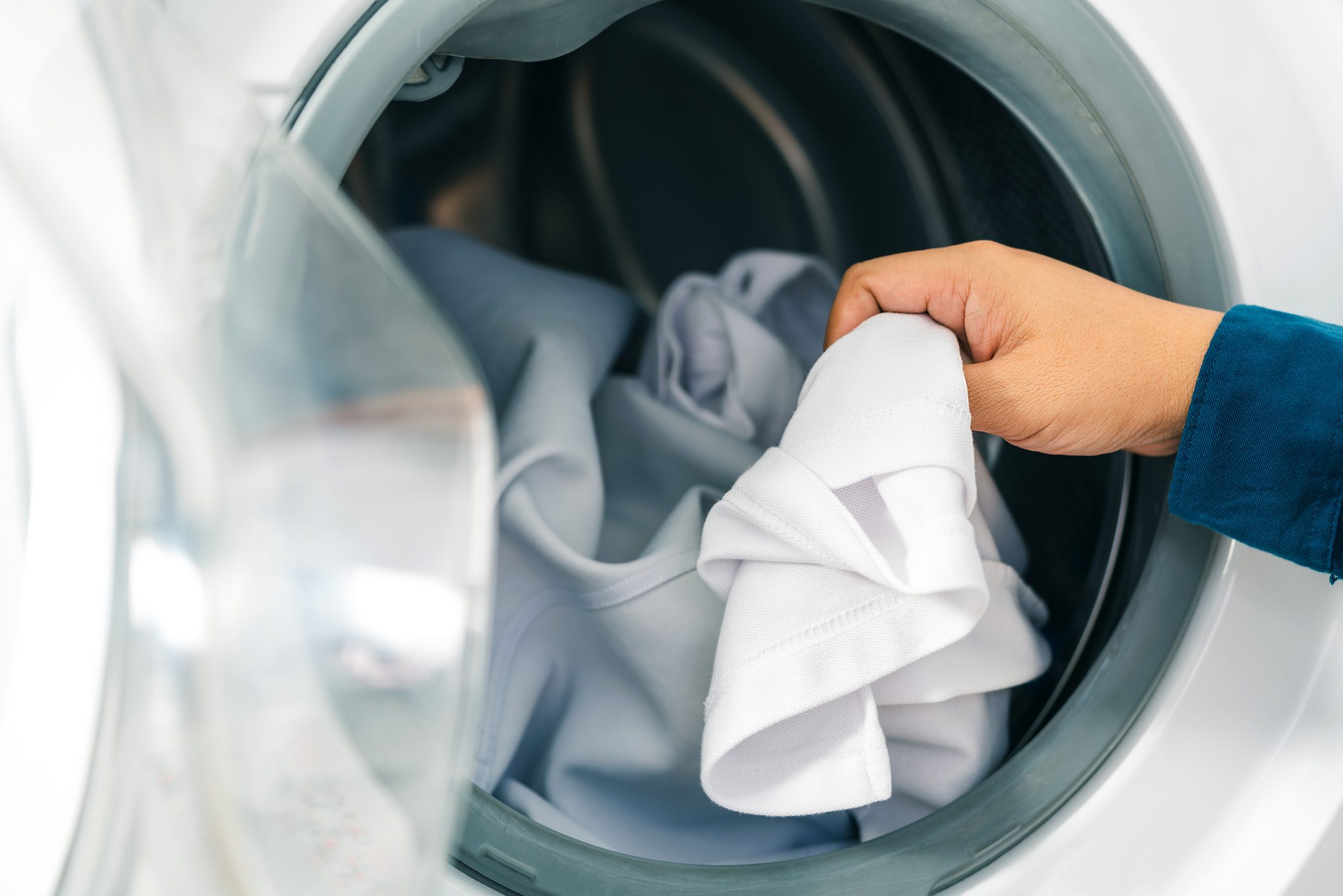 clothes in dryer