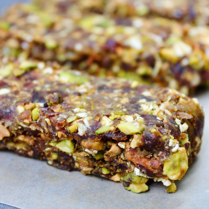 Citrus Pistachio Protein Granola Bars