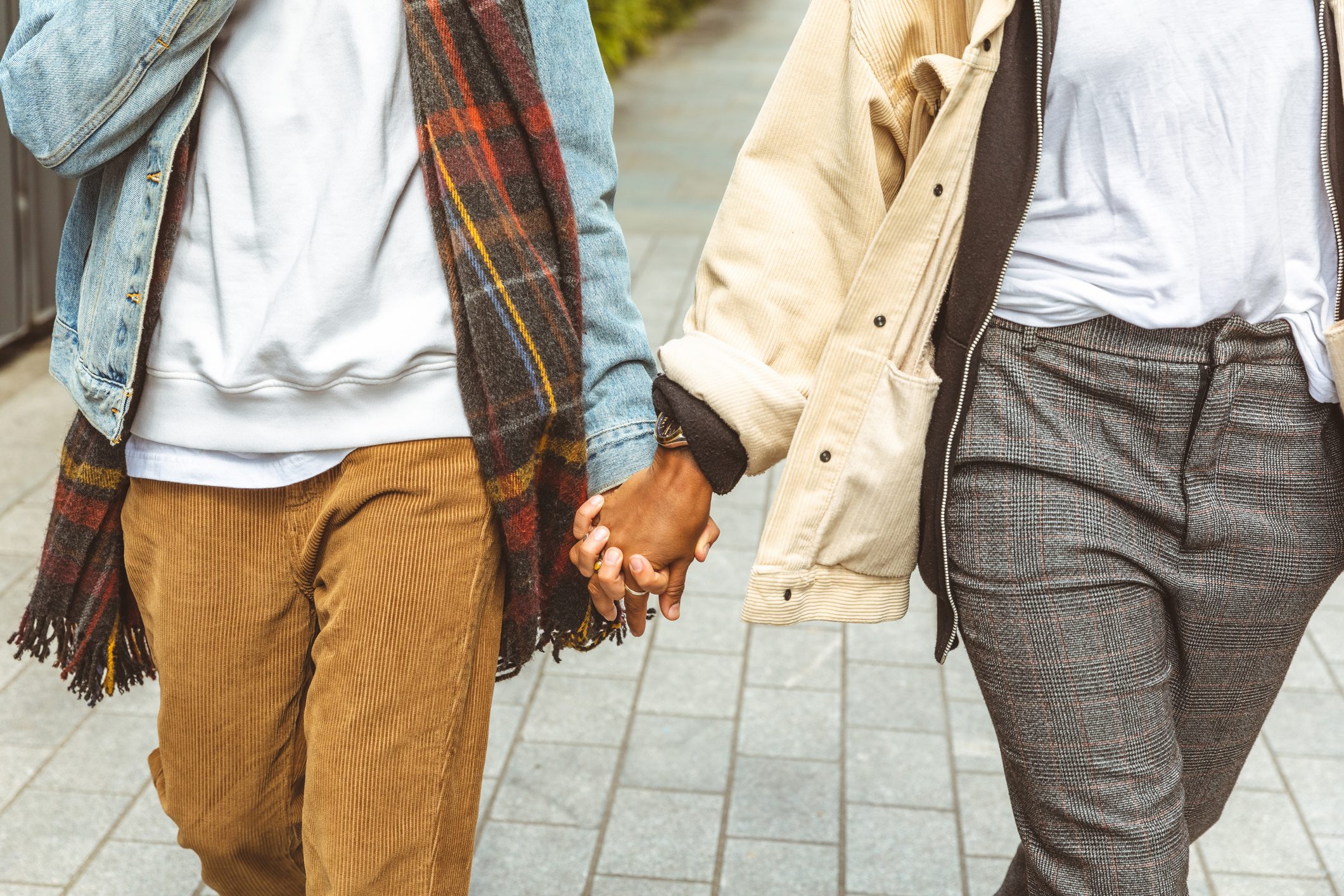 couple holding hands