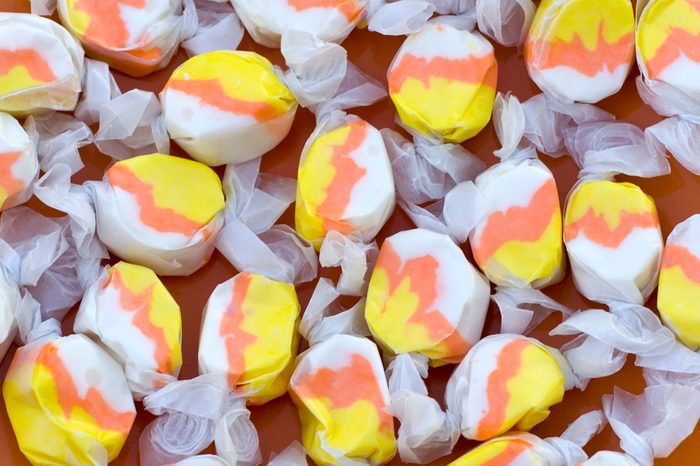 Candy Corn Halloween Taffy Background
