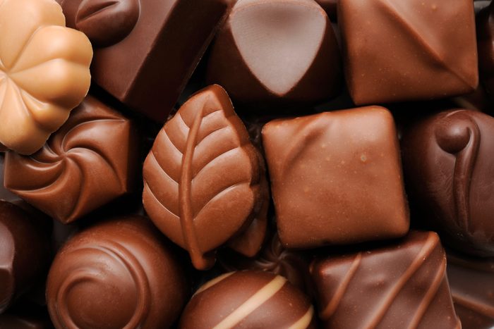 Close up of luxury chocolates