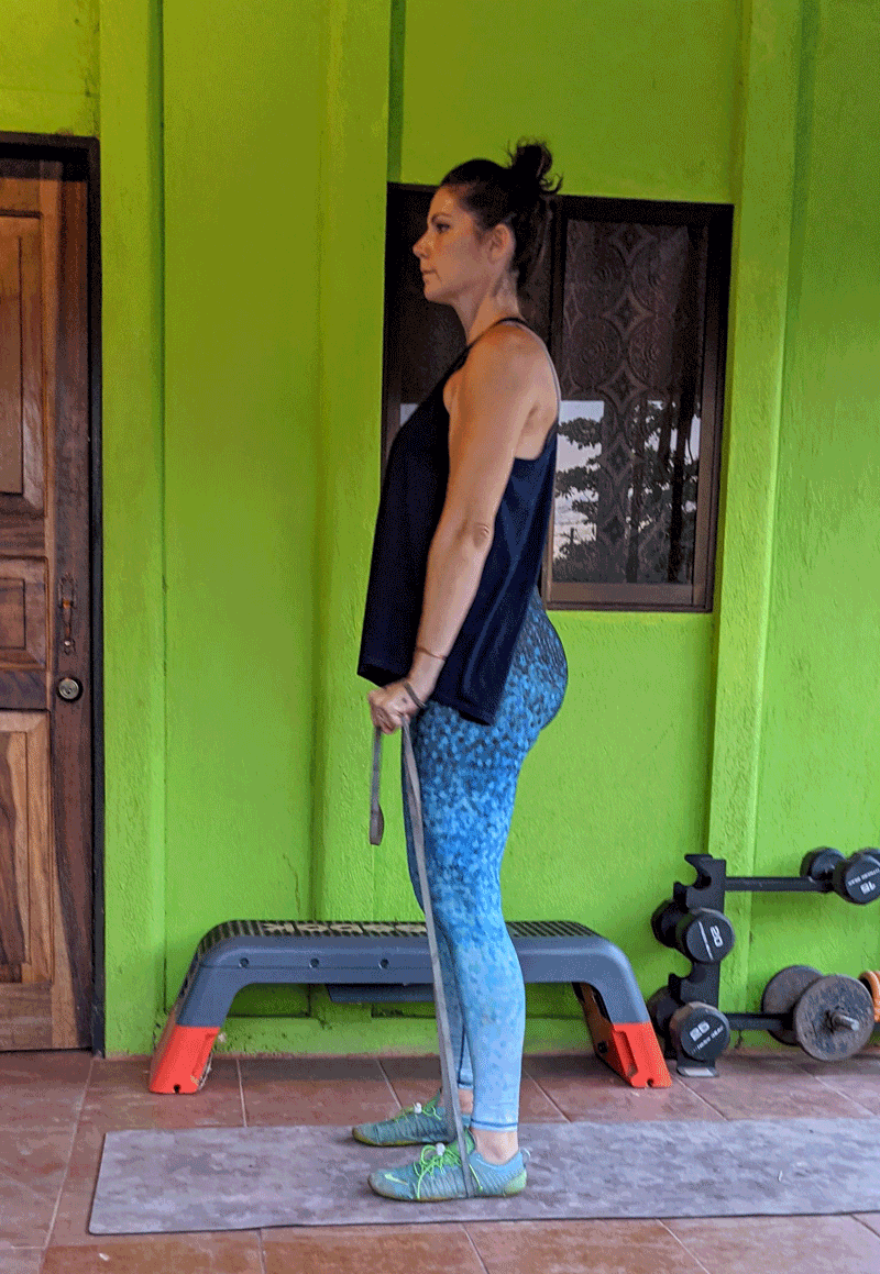 Banded Front Raise Exercise