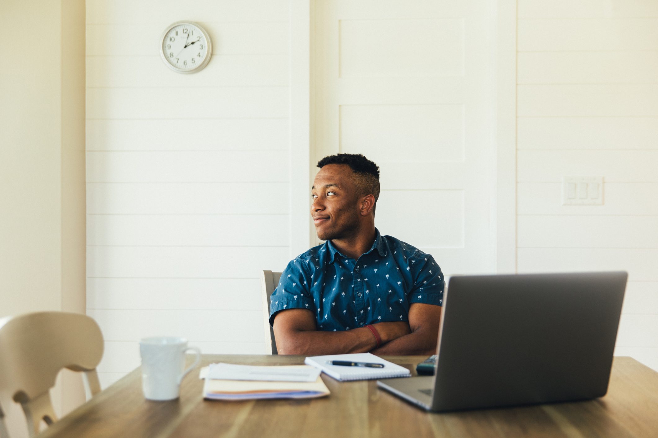 Man Doing Finances at Home