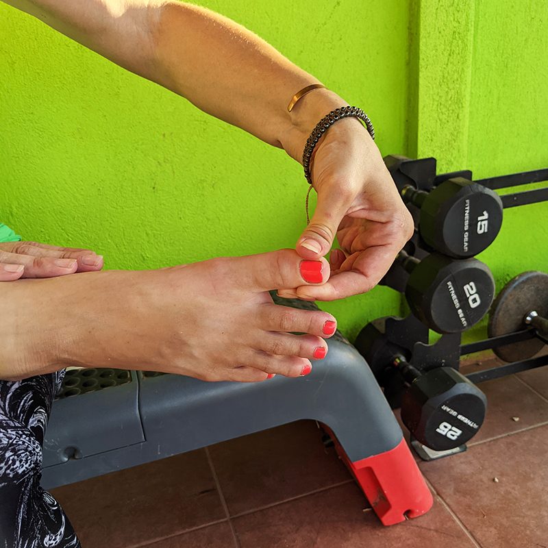 Great Toe Self-Traction Exercise
