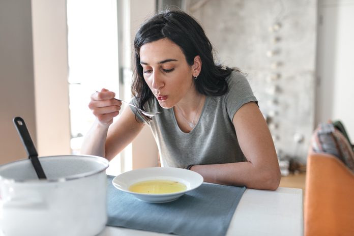 Young Woman Sick At Home