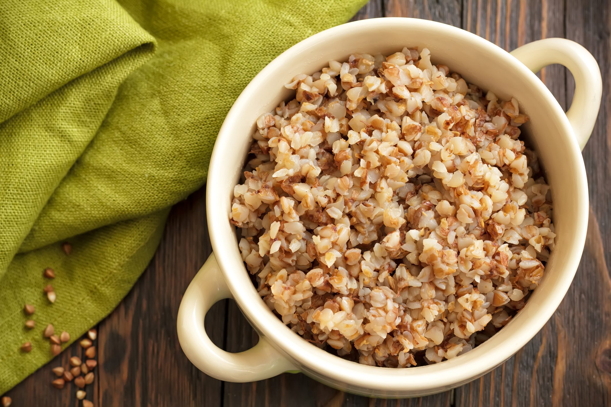 cooked Buckwheat in bowl