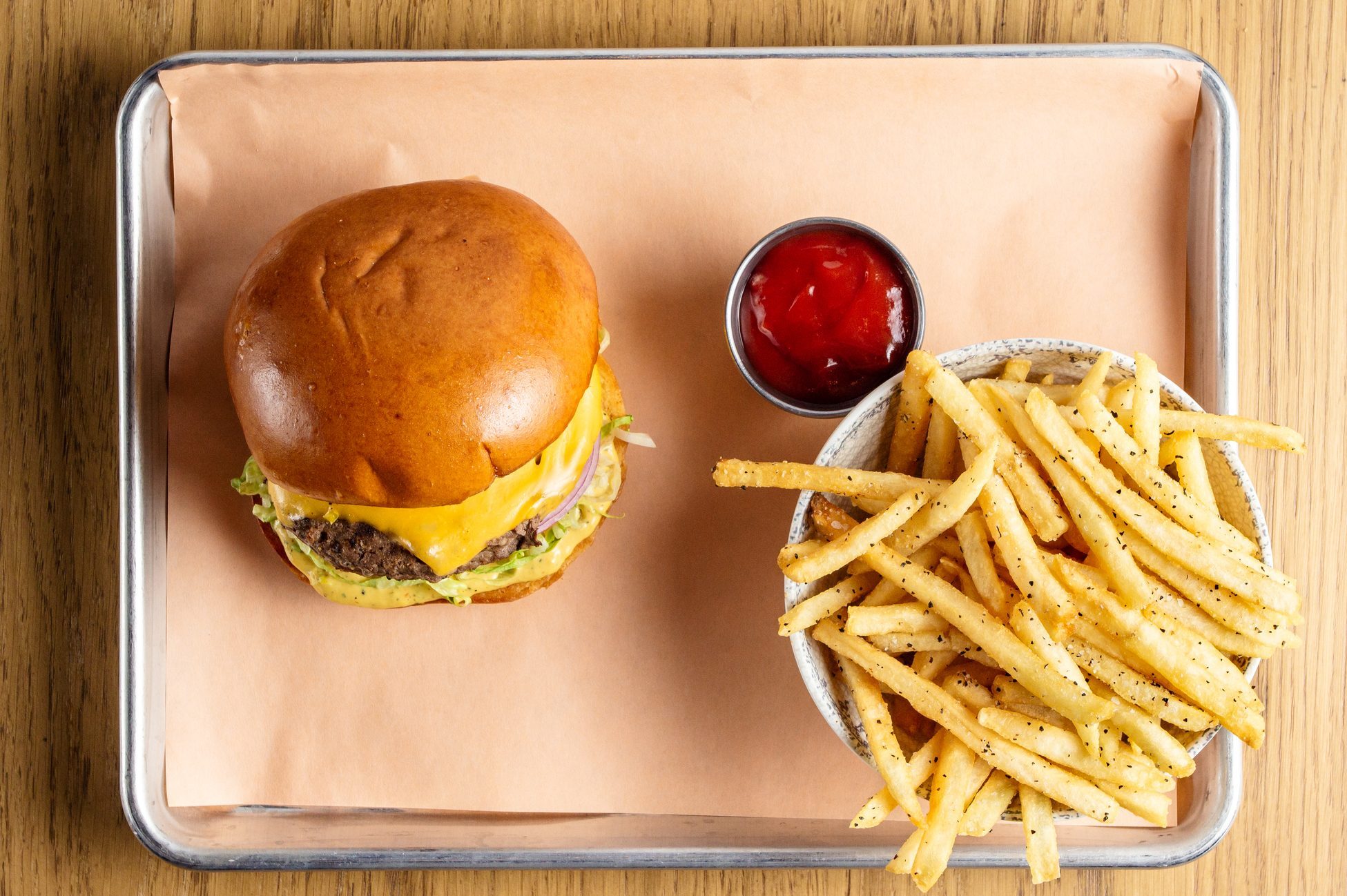burger and fries