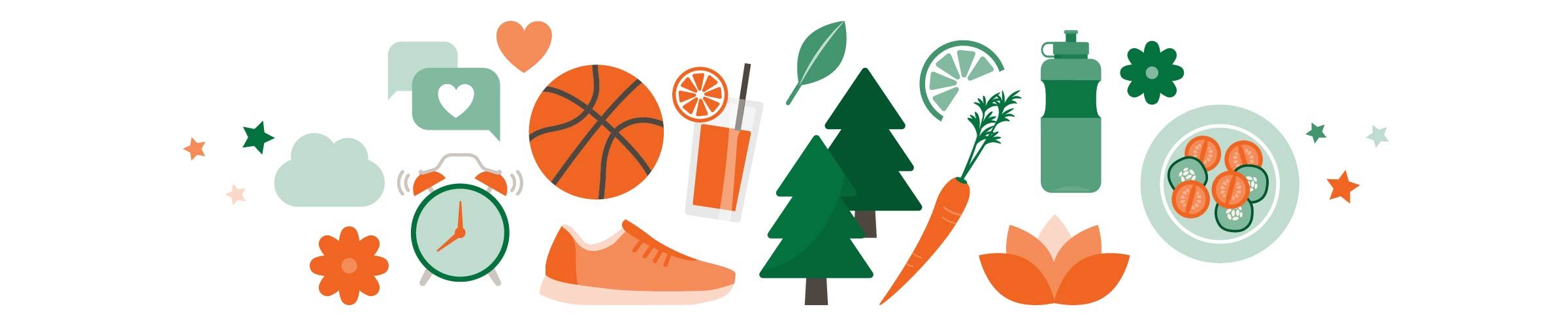 Health and wellness illustrations