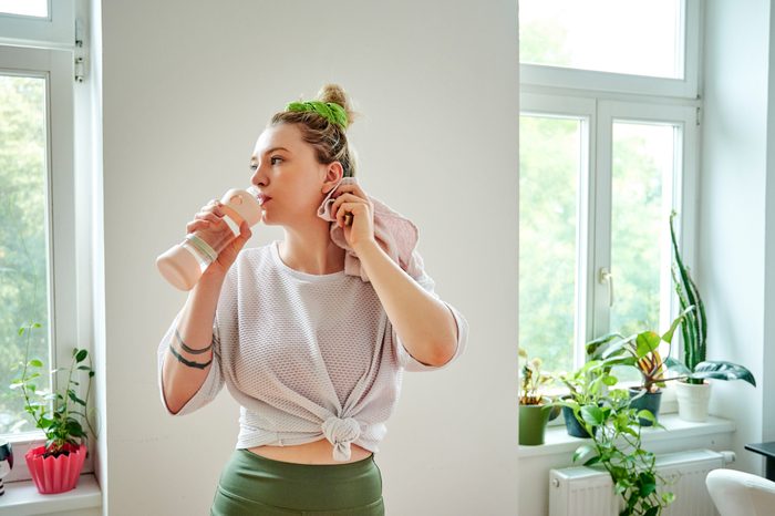 Drink lots of water to help maintain your performance levels