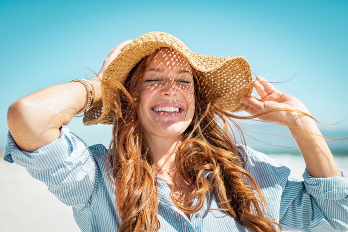 Woman enjoying summer