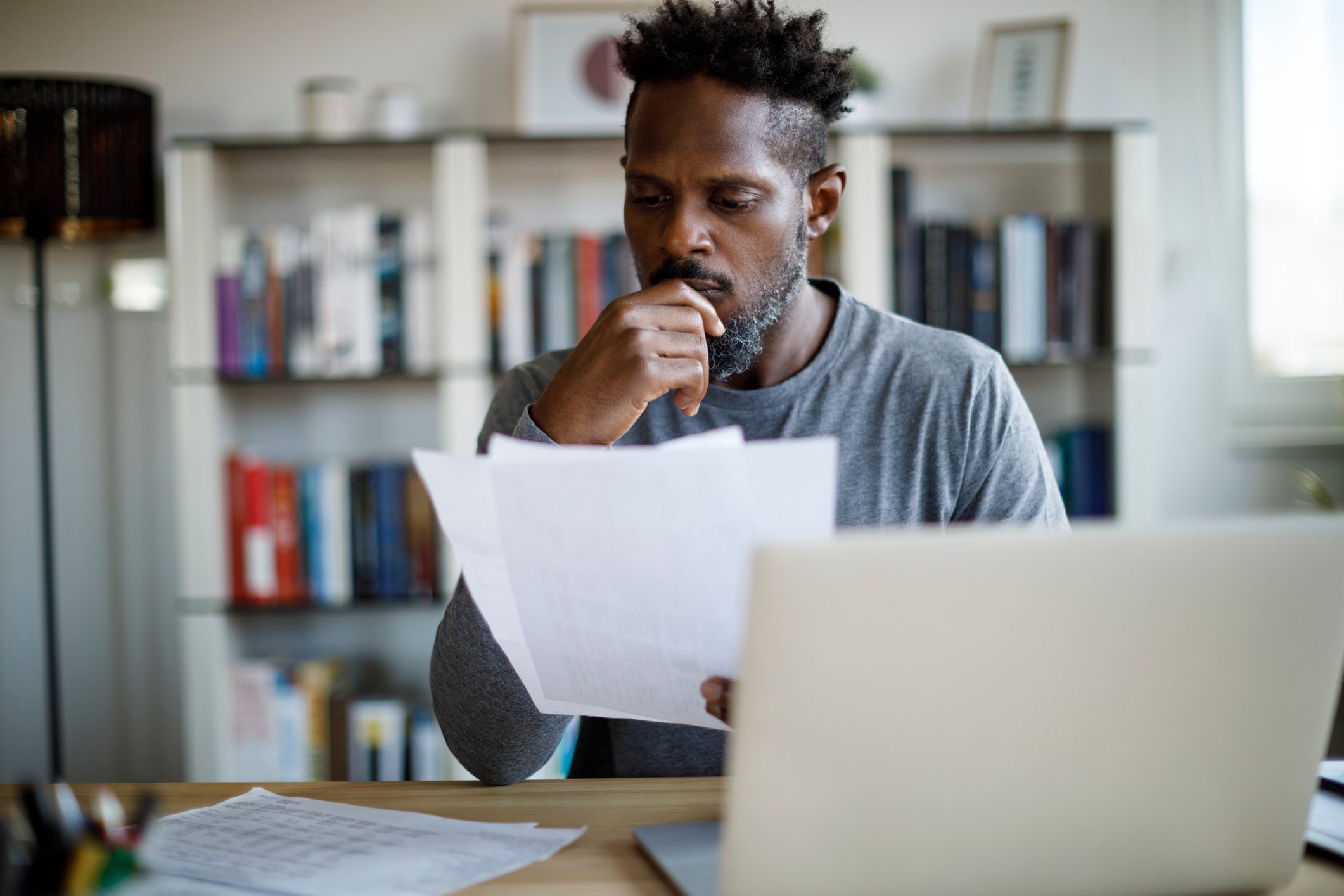 Man working at home