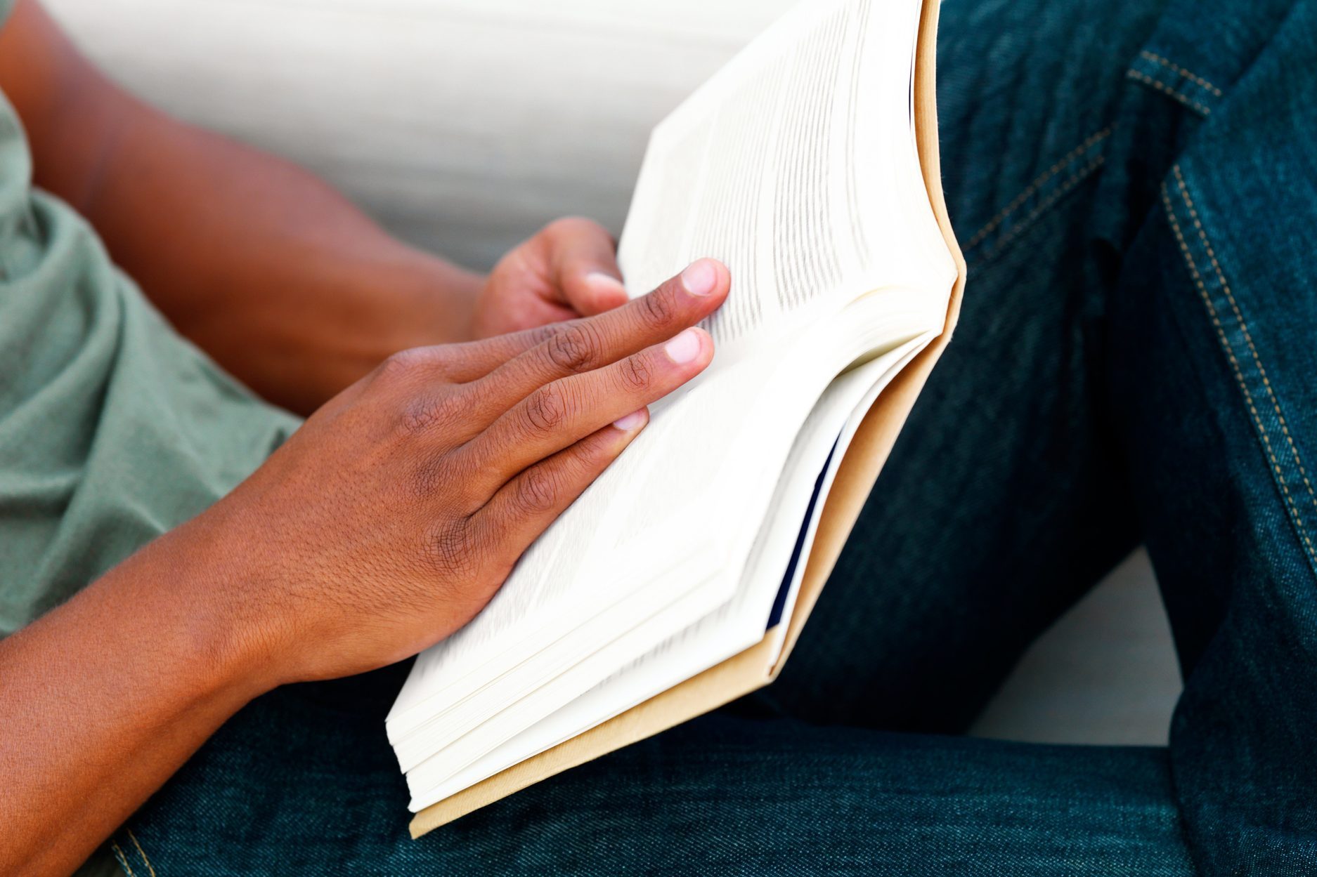 Man reading a book