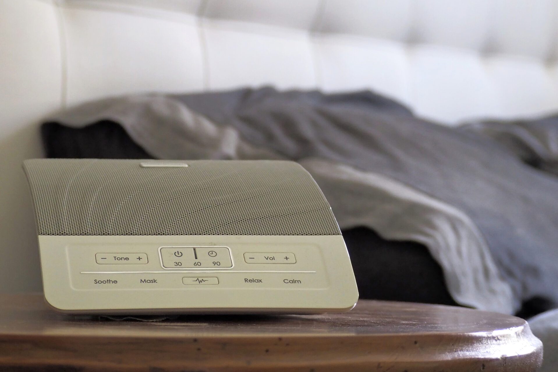 White noise machine, device that produces random sounds used for sleep aid
