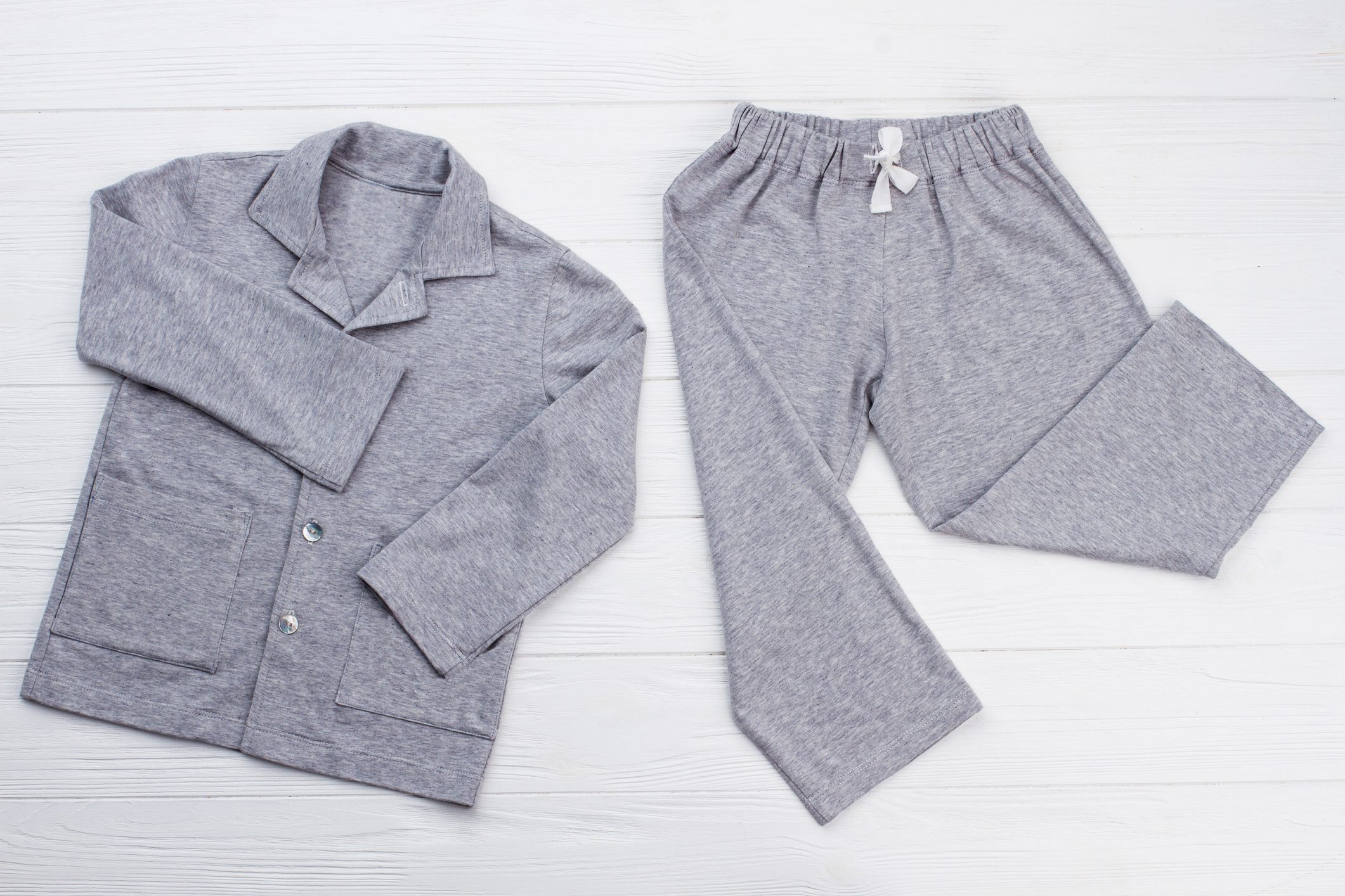 Boys' pajama set on white