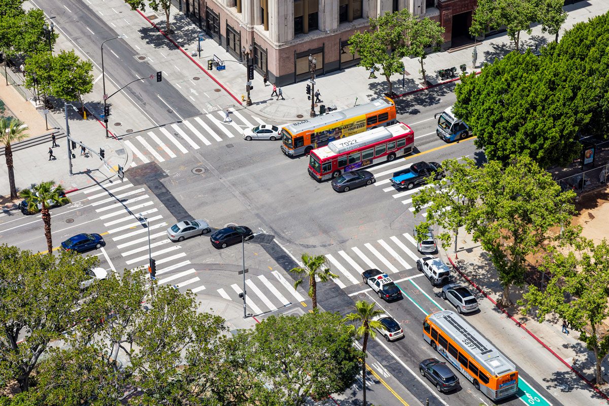 Street Intersection In Los Angeles