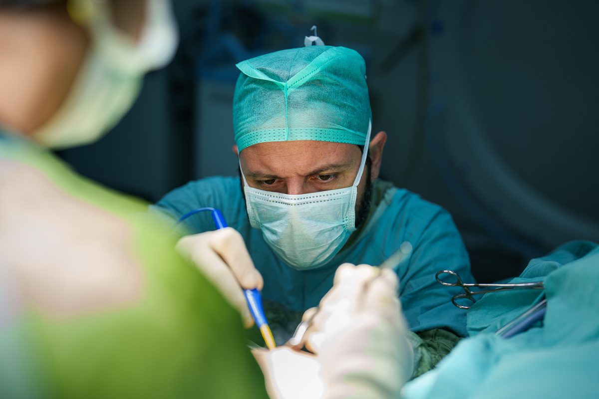 cauterisation procedure during surgery